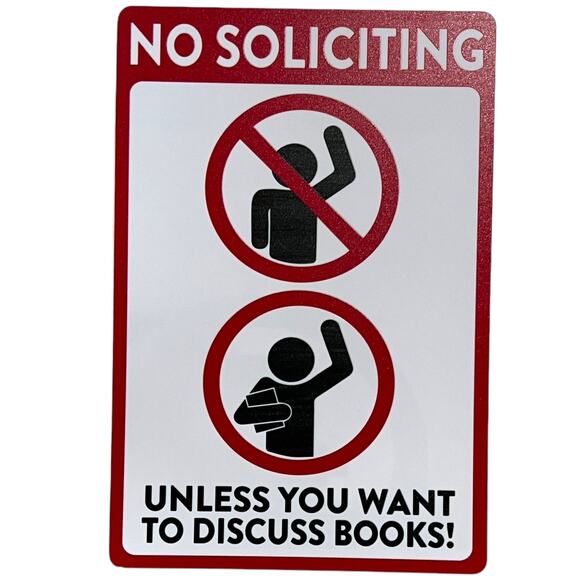LitJoy To Bee Read No Soliciting Sign - August 2024 Box Item - Picture 1 of 6